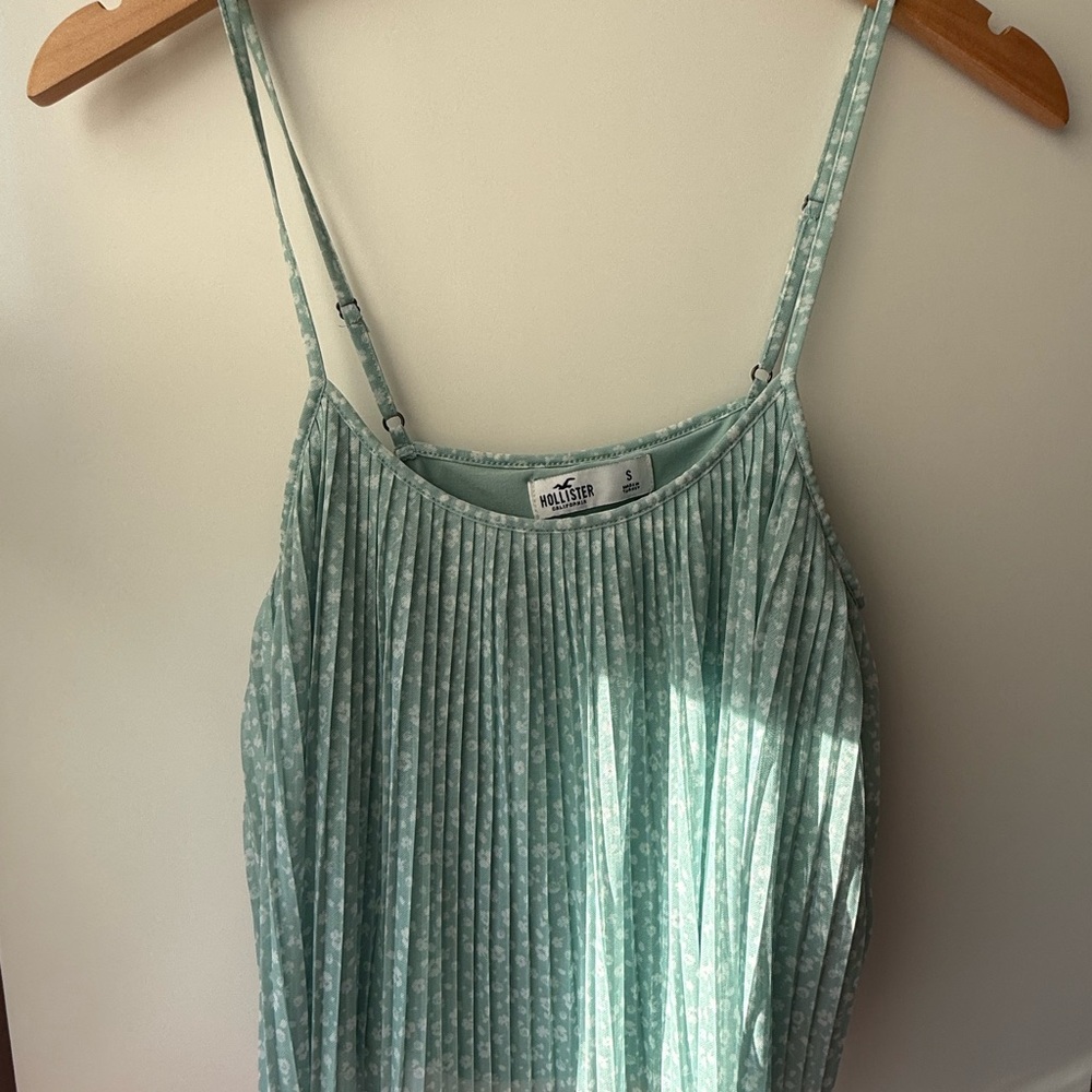 Hollister Green Pleated Camisole Top